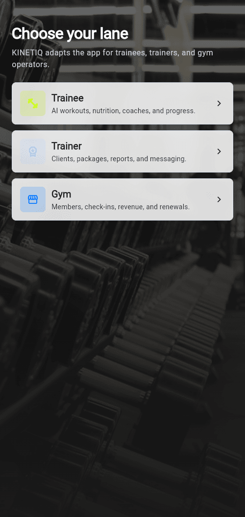 Kinetiq — fitness platform with on-device pose analysis — image 1 of 6